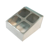 Maxbell Spice Canister Organizer Storage Spice Pots Shelf for Table Pantry Household 2 row 4 grids