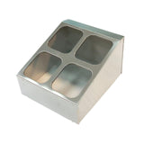 Maxbell Spice Canister Organizer Storage Spice Pots Shelf for Table Pantry Household 2 row 4 grids
