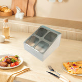 Maxbell Spice Canister Organizer Storage Spice Pots Shelf for Table Pantry Household 2 row 4 grids
