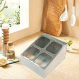 Maxbell Spice Canister Organizer Storage Spice Pots Shelf for Table Pantry Household 2 row 4 grids