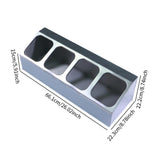 Maxbell Spice Canister Organizer Storage Spice Pots Shelf for Table Pantry Household 1 row 4 grids