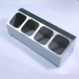 Maxbell Spice Canister Organizer Storage Spice Pots Shelf for Table Pantry Household 1 row 4 grids