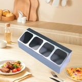 Maxbell Spice Canister Organizer Storage Spice Pots Shelf for Table Pantry Household 1 row 4 grids