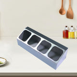 Maxbell Spice Canister Organizer Storage Spice Pots Shelf for Table Pantry Household 1 row 4 grids