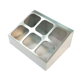 Maxbell Spice Canister Organizer Storage Spice Pots Shelf for Table Pantry Household 2 row 6 grids