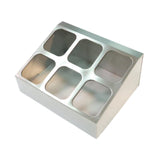 Maxbell Spice Canister Organizer Storage Spice Pots Shelf for Table Pantry Household 2 row 6 grids