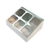 Maxbell Spice Canister Organizer Storage Spice Pots Shelf for Table Pantry Household 2 row 6 grids