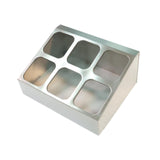 Maxbell Spice Canister Organizer Storage Spice Pots Shelf for Table Pantry Household 2 row 6 grids