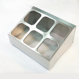 Maxbell Spice Canister Organizer Storage Spice Pots Shelf for Table Pantry Household 2 row 6 grids