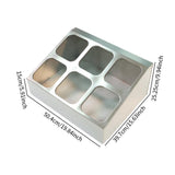 Maxbell Spice Canister Organizer Storage Spice Pots Shelf for Table Pantry Household 2 row 6 grids
