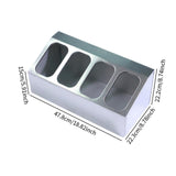 Maxbell Spice Canister Organizer Storage Spice Pots Shelf for Table Pantry Household 4 grids
