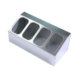 Maxbell Spice Canister Organizer Storage Spice Pots Shelf for Table Pantry Household 4 grids