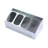 Maxbell Spice Canister Organizer Storage Spice Pots Shelf for Table Pantry Household 4 grids