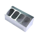 Maxbell Spice Canister Organizer Storage Spice Pots Shelf for Table Pantry Household 4 grids