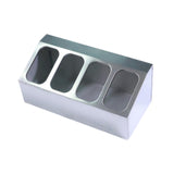 Maxbell Spice Canister Organizer Storage Spice Pots Shelf for Table Pantry Household 4 grids
