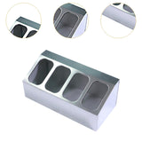 Maxbell Spice Canister Organizer Storage Spice Pots Shelf for Table Pantry Household 4 grids