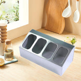 Maxbell Spice Canister Organizer Storage Spice Pots Shelf for Table Pantry Household 4 grids