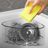Maxbell Suction Cup Corner Shelf Modern Shower Shelf for Laundry Room Toilet Kitchen Clear
