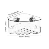 Maxbell Suction Cup Corner Shelf Modern Shower Shelf for Laundry Room Toilet Kitchen Clear