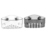 Maxbell Suction Cup Corner Shelf Modern Shower Shelf for Laundry Room Toilet Kitchen Clear