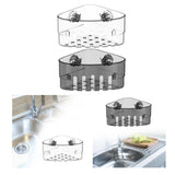 Maxbell Suction Cup Corner Shelf Modern Shower Shelf for Laundry Room Toilet Kitchen Clear