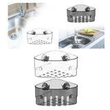 Maxbell Suction Cup Corner Shelf Modern Shower Shelf for Laundry Room Toilet Kitchen Clear