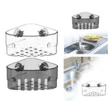 Maxbell Suction Cup Corner Shelf Modern Shower Shelf for Laundry Room Toilet Kitchen Clear