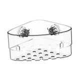 Maxbell Suction Cup Corner Shelf Modern Shower Shelf for Laundry Room Toilet Kitchen Clear