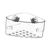 Maxbell Suction Cup Corner Shelf Modern Shower Shelf for Laundry Room Toilet Kitchen Clear