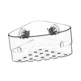 Maxbell Suction Cup Corner Shelf Modern Shower Shelf for Laundry Room Toilet Kitchen Clear