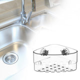 Maxbell Suction Cup Corner Shelf Modern Shower Shelf for Laundry Room Toilet Kitchen Clear