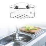 Maxbell Suction Cup Corner Shelf Modern Shower Shelf for Laundry Room Toilet Kitchen Clear
