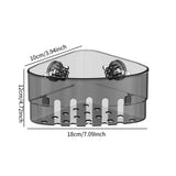 Maxbell Suction Cup Corner Shelf Modern Shower Shelf for Laundry Room Toilet Kitchen Black