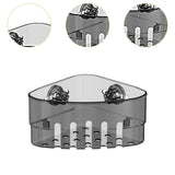 Maxbell Suction Cup Corner Shelf Modern Shower Shelf for Laundry Room Toilet Kitchen Black
