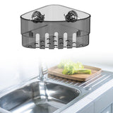 Maxbell Suction Cup Corner Shelf Modern Shower Shelf for Laundry Room Toilet Kitchen Black
