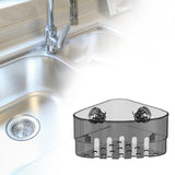 Maxbell Suction Cup Corner Shelf Modern Shower Shelf for Laundry Room Toilet Kitchen Black