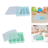 Maxbell Silicone Freezer Tray Large and Long Ice Tray for Leftovers Broth Sauce Blue