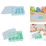 Maxbell Silicone Freezer Tray Large and Long Ice Tray for Leftovers Broth Sauce Blue