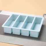 Maxbell Silicone Freezer Tray Large and Long Ice Tray for Leftovers Broth Sauce Blue