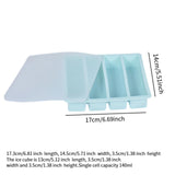 Maxbell Silicone Freezer Tray Large and Long Ice Tray for Leftovers Broth Sauce Blue