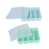 Maxbell Silicone Freezer Tray Large and Long Ice Tray for Leftovers Broth Sauce Blue