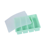 Maxbell Silicone Freezer Tray Large and Long Ice Tray for Leftovers Broth Sauce Green