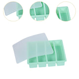 Maxbell Silicone Freezer Tray Large and Long Ice Tray for Leftovers Broth Sauce Green
