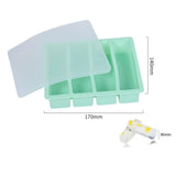 Maxbell Silicone Freezer Tray Large and Long Ice Tray for Leftovers Broth Sauce Green