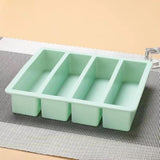 Maxbell Silicone Freezer Tray Large and Long Ice Tray for Leftovers Broth Sauce Green