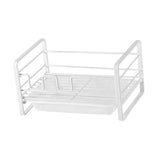 Maxbell Sink Sponge Holder Carbon Steel No Drilling Bathroom Brush Soap Sponge Stand white
