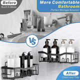 Maxbell Bathroom Storage Shelf Modern Wall Mounted Shower for Kitchen Washbasin Dorm 2 Piece