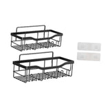 Maxbell Bathroom Storage Shelf Modern Wall Mounted Shower for Kitchen Washbasin Dorm 2 Piece