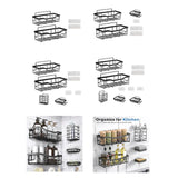 Maxbell Bathroom Storage Shelf Modern Wall Mounted Shower for Kitchen Washbasin Dorm 2 Piece