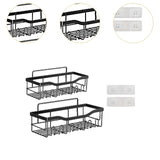 Maxbell Bathroom Storage Shelf Modern Wall Mounted Shower for Kitchen Washbasin Dorm 2 Piece
